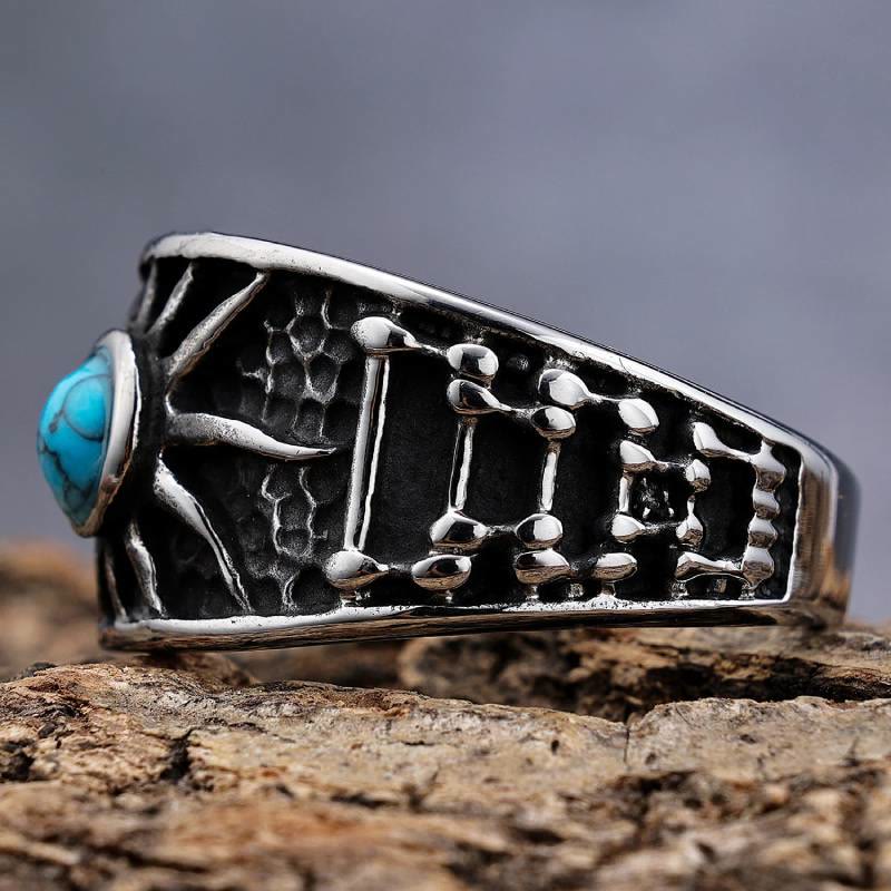 FREE Today: Boho Sun Turquoise Mens Biker Band Ring - image 5