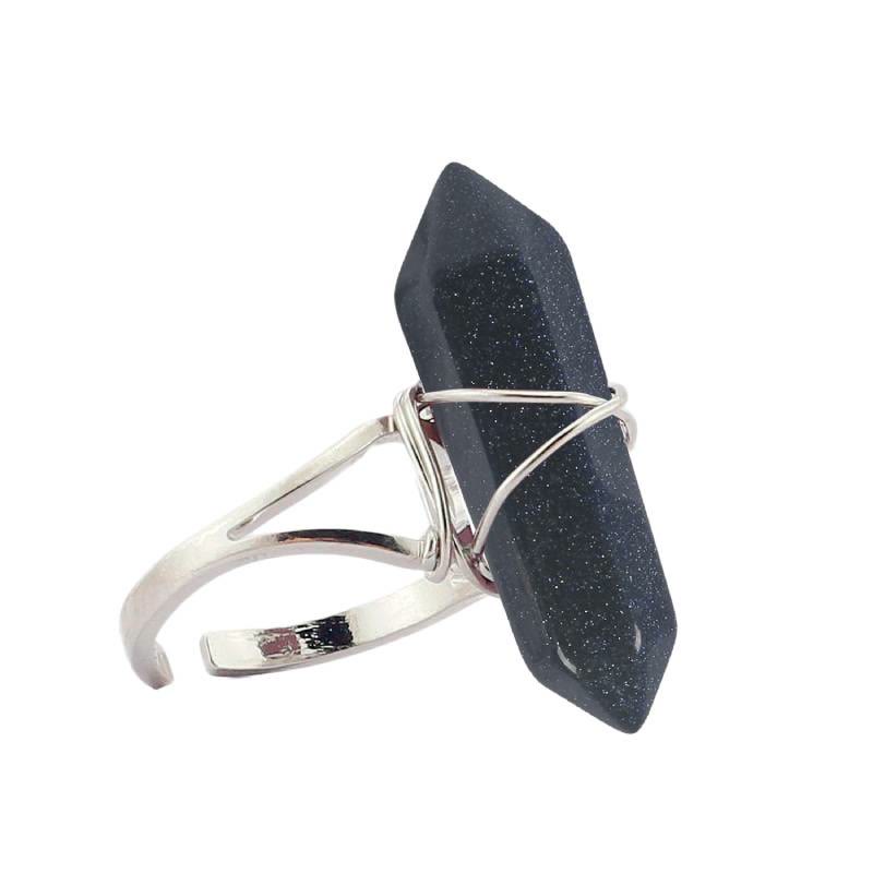 FREE Today: Wire-Wrapped Natural Quartz Crystal Stone Adjustable Vibes & Meditation Ring - Blue Sandstone - image 10