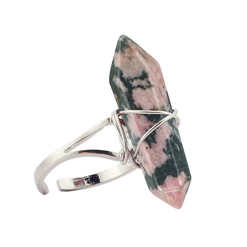 FREE Today: Wire-Wrapped Natural Quartz Crystal Stone Adjustable Vibes & Meditation Ring - Rhodonite - image 37