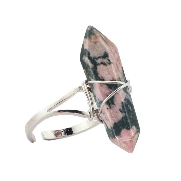 FREE Today: Wire-Wrapped Natural Quartz Crystal Stone Adjustable Vibes & Meditation Ring - Rhodonite - image 37