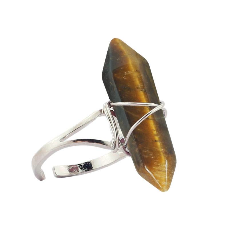 FREE Today: Wire-Wrapped Natural Quartz Crystal Stone Adjustable Vibes & Meditation Ring - Tiger Eye - image 45