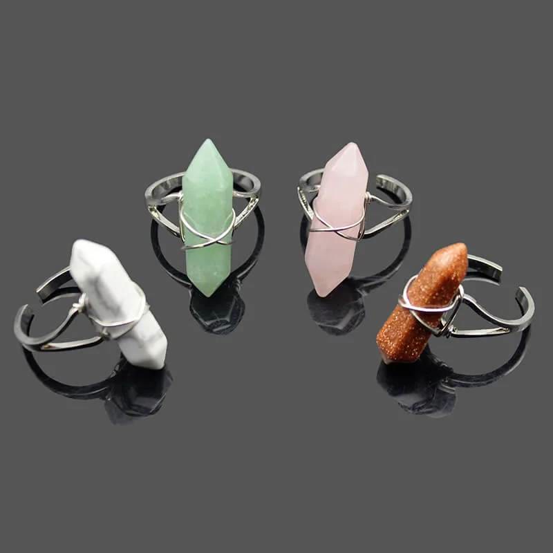 FREE Today: Wire-Wrapped Natural Quartz Crystal Stone Adjustable Vibes & Meditation Ring - image 58