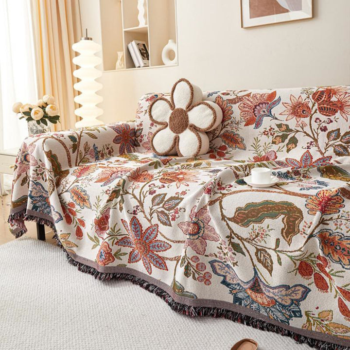 Olivenorma Ethnic Floral Woven Throw Blanket - image 4
