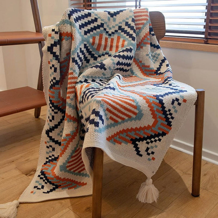 Olivenorma Bohemian Knit Tassel Throw Blanket - 150*200cm - image 1