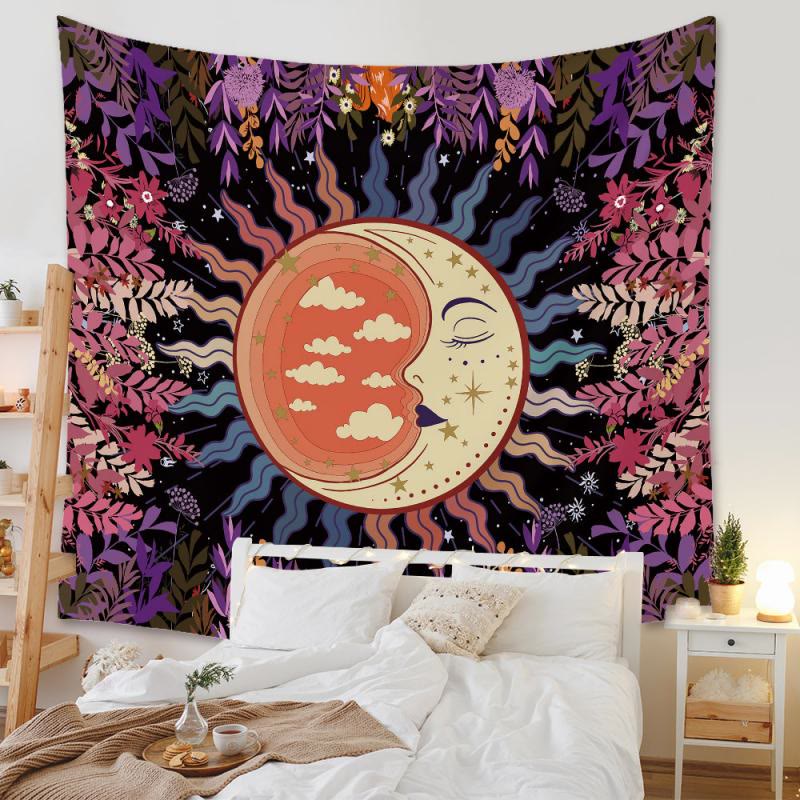 Olivenorma Mandala Digital Print Bohemian Wall Tapestry  - Purple & Floral - 180*230cm - image 1