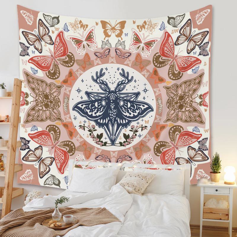 Olivenorma Mandala Digital Print Bohemian Wall Tapestry  - Butterfly & Moth - 180*230cm - image 3