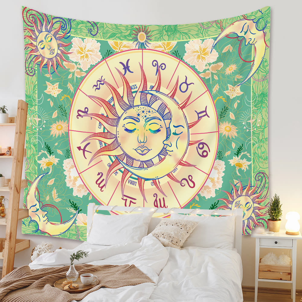 Olivenorma Mandala Digital Print Bohemian Wall Tapestry  - Sun & Moon - 180*230cm - image 5