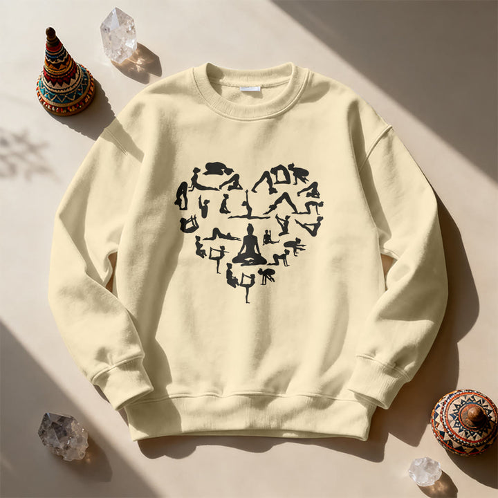Olivenorma Heart Namaste Yoga & Meditation Sweatshirt - image 6