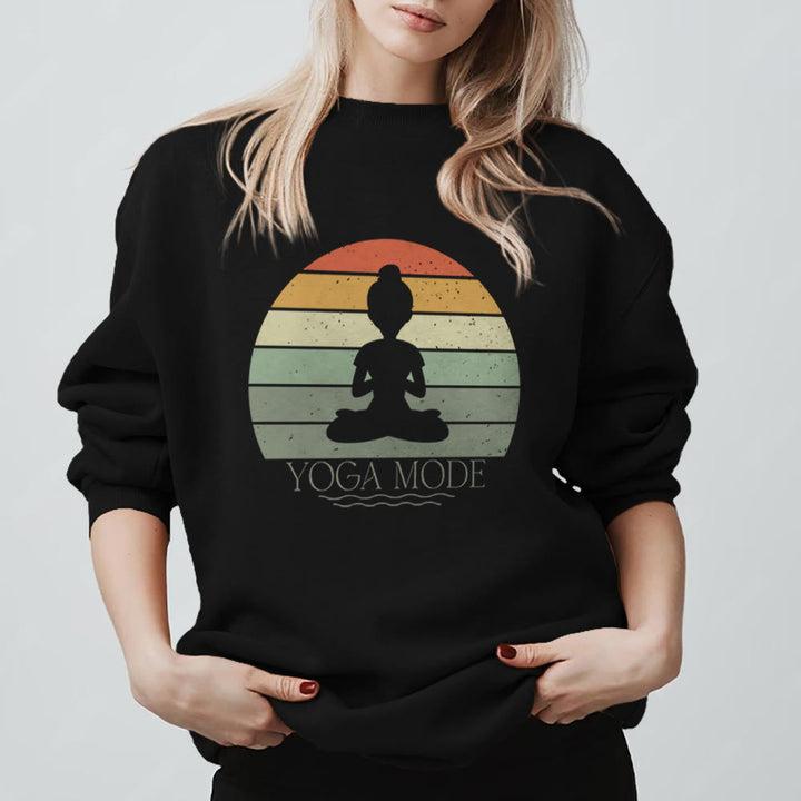 Olivenorma Funny Yoga Lover Sweatshirt - Black - 2XL - image 3