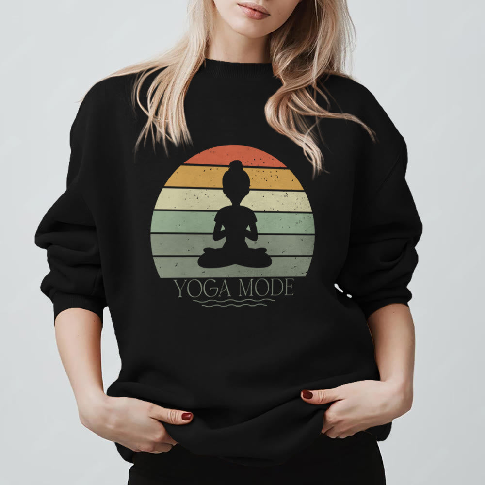 Olivenorma Funny Yoga Lover Sweatshirt - Black - 2XL - image 3