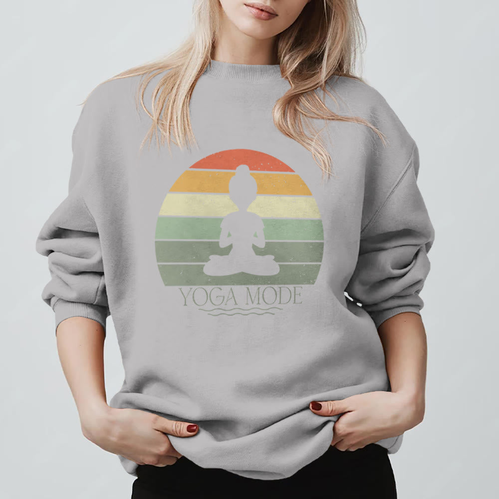 Olivenorma Funny Yoga Lover Sweatshirt - Grey - 2XL - image 11