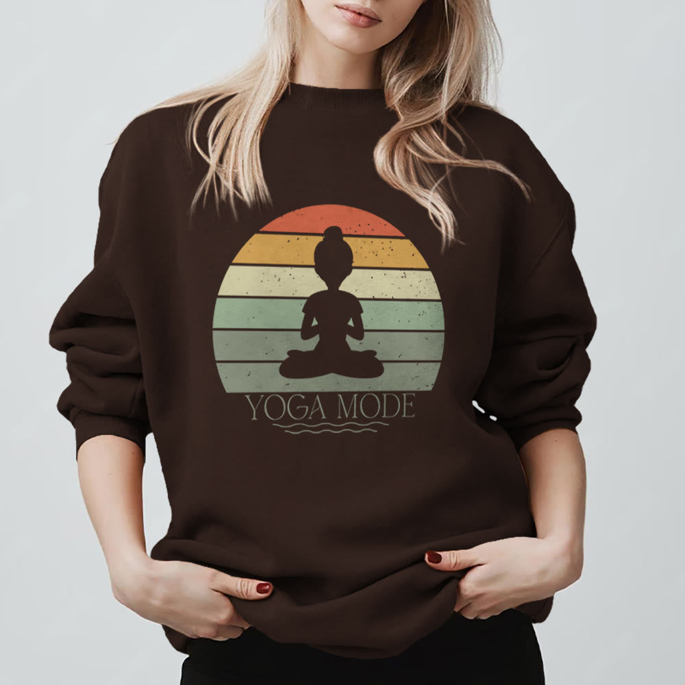 Olivenorma Funny Yoga Lover Sweatshirt - Brown - 2XL - image 7