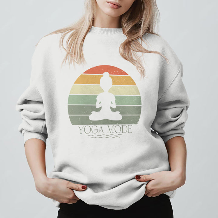 Olivenorma Funny Yoga Lover Sweatshirt - White - 2XL - image 5