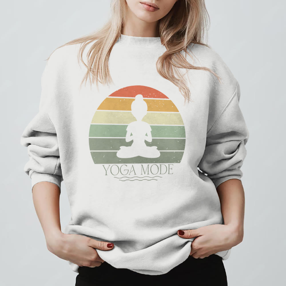 Olivenorma Funny Yoga Lover Sweatshirt - White - 2XL - image 5