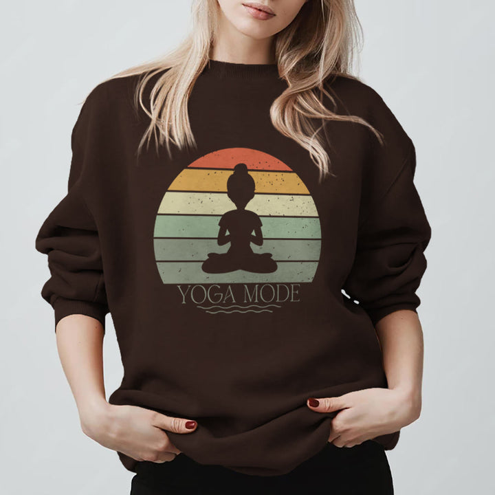 Olivenorma Funny Yoga Lover Sweatshirt - Brown - 2XL - image 7