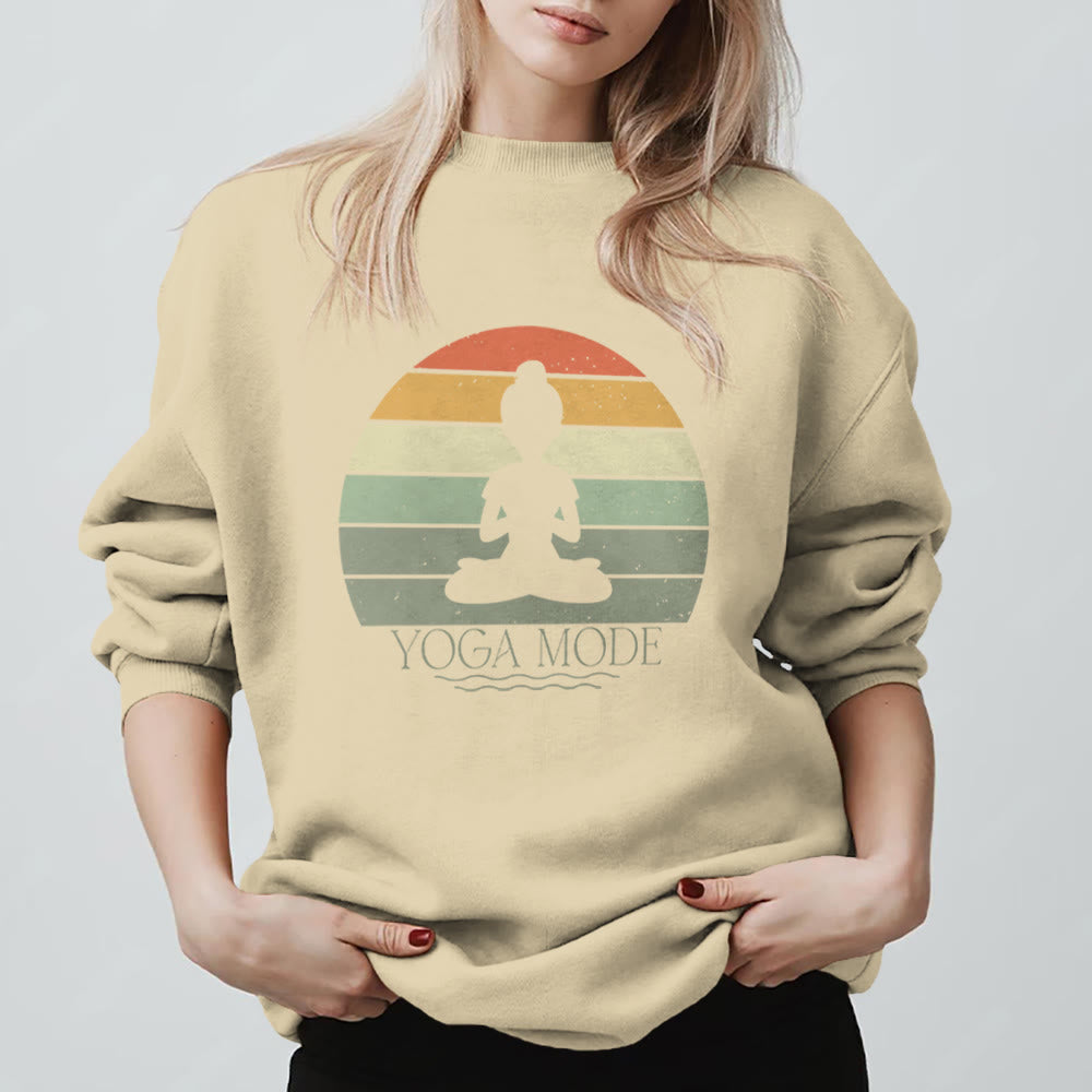Olivenorma Funny Yoga Lover Sweatshirt - LightYellow - 2XL - image 0