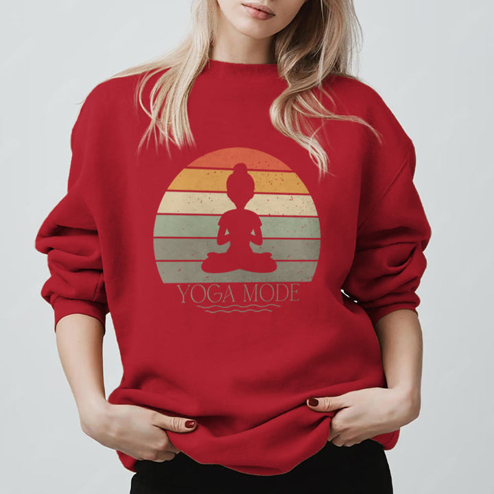 Olivenorma Funny Yoga Lover Sweatshirt - Red - 2XL - image 9