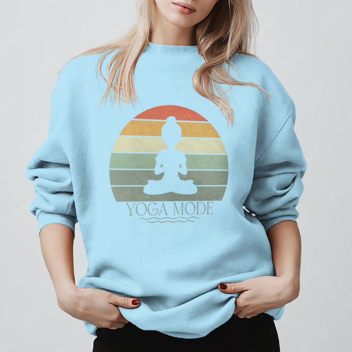 Olivenorma Funny Yoga Lover Sweatshirt - Blue - 2XL - image 15
