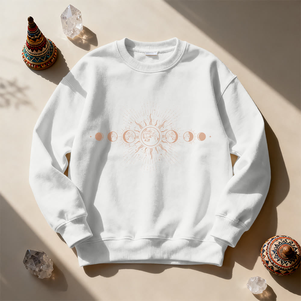Olivenorma Celestial Moon & Sun Boho Sweatshirt - image 6