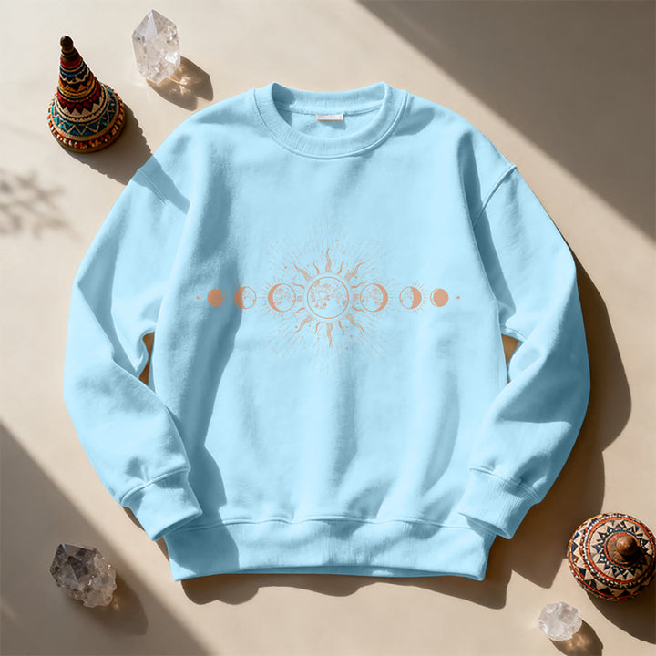 Olivenorma Celestial Moon & Sun Boho Sweatshirt - image 16