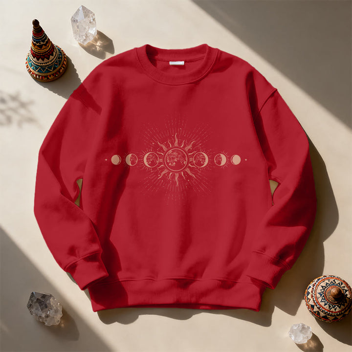 Olivenorma Celestial Moon & Sun Boho Sweatshirt - image 10