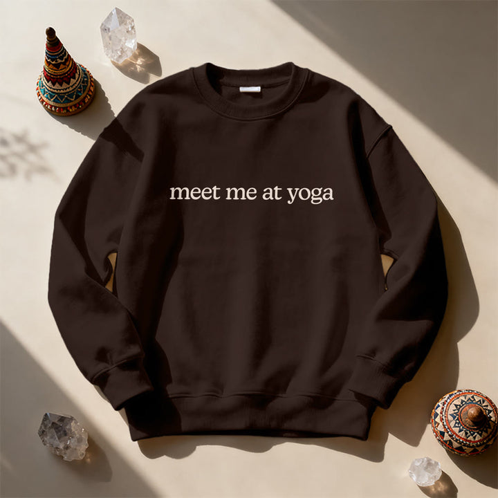 Olivenorma Meet Me At Yoga Cute Sweatshirt - image 1