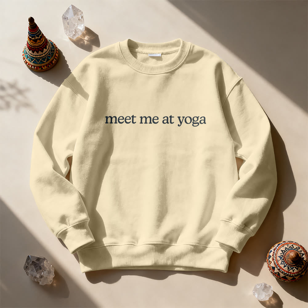 Olivenorma Meet Me At Yoga Cute Sweatshirt - image 6