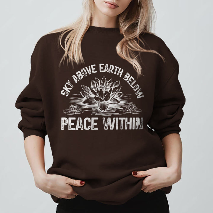 Olivenorma Lotus Mindfulness Meditation Sweatshirt - Brown - 2XL - image 5