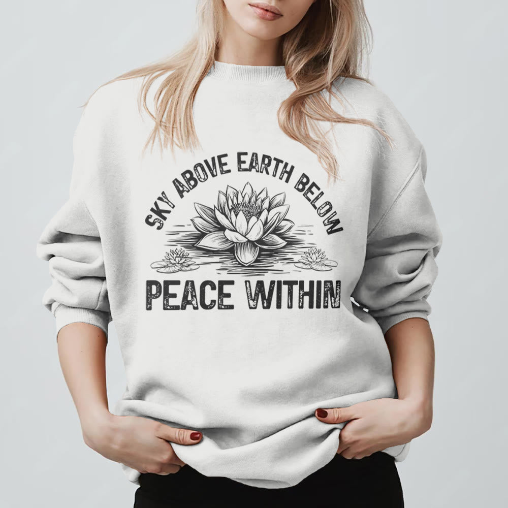 Olivenorma Lotus Mindfulness Meditation Sweatshirt - White - 2XL - image 11