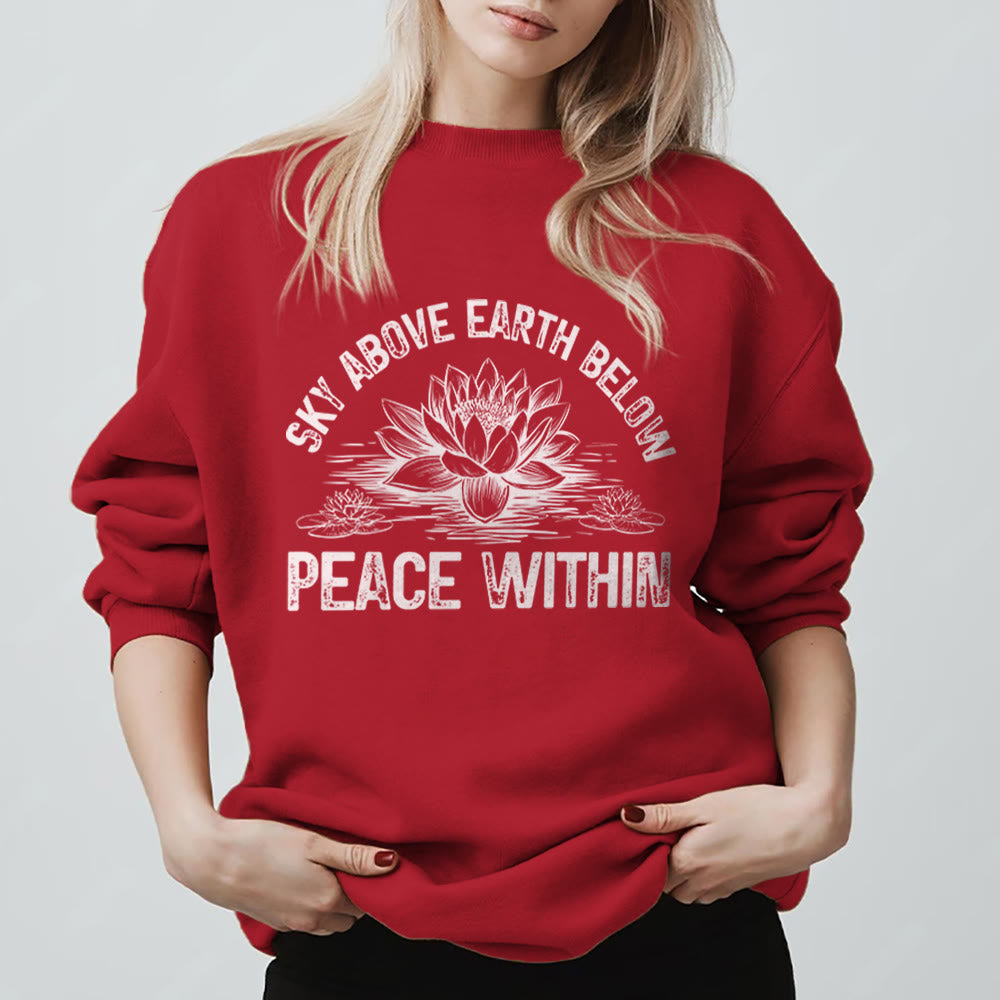 Olivenorma Lotus Mindfulness Meditation Sweatshirt - Red - 2XL - image 13