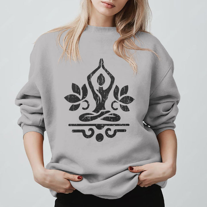 Olivenorma Namaste Yoga Lover Sweatshirt - Grey - 2XL - image 3