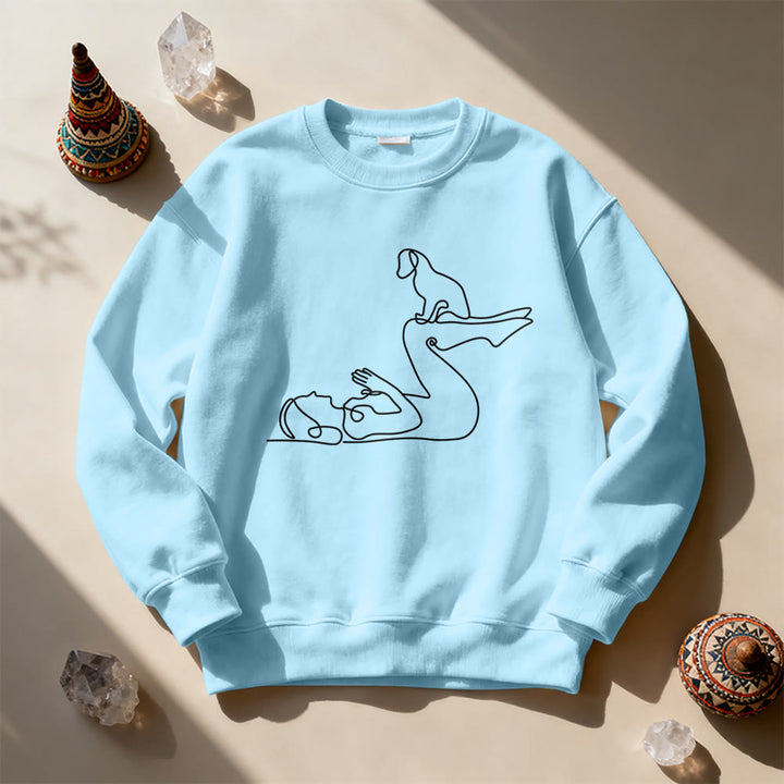 Olivenorma Yoga With Dog Lovers Sweatshirt - image 16