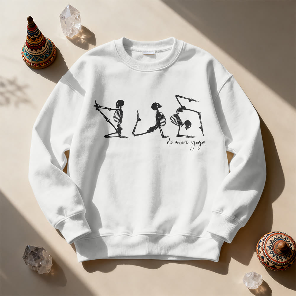 Olivenorma Skeleton Yoga 'Do More Yoga' Motivational Sweatshirt - image 12