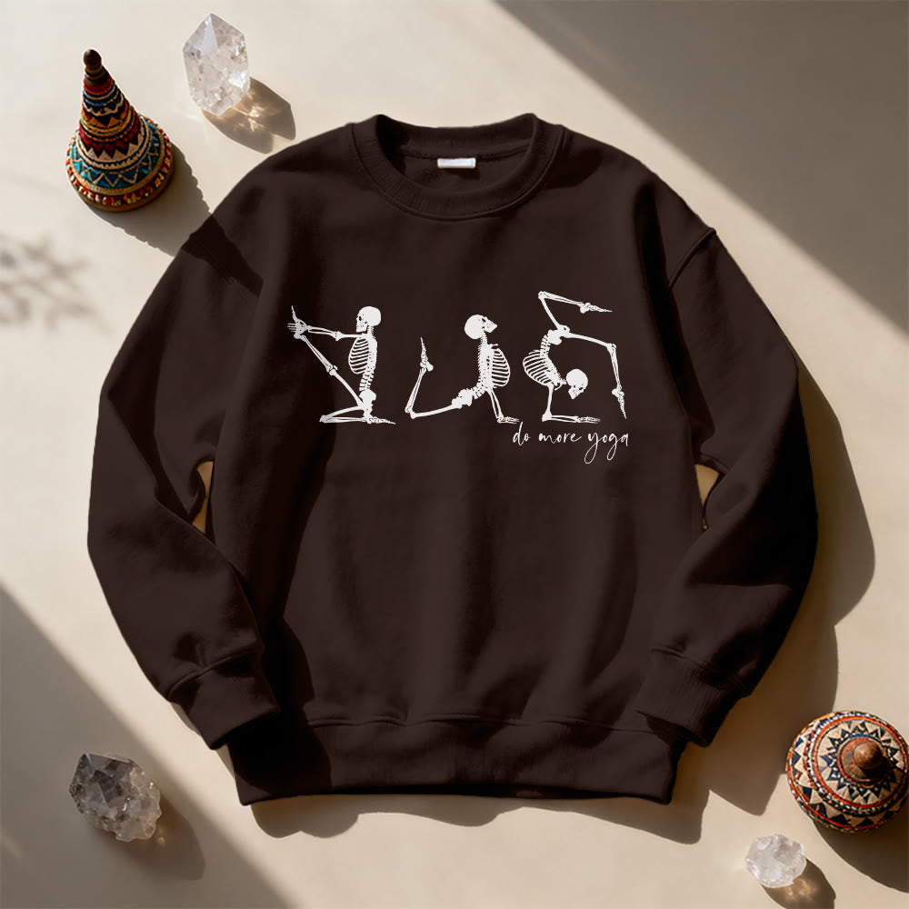 Olivenorma Skeleton Yoga 'Do More Yoga' Motivational Sweatshirt - image 8