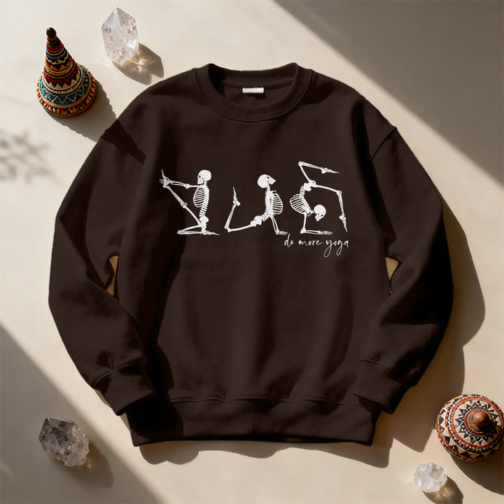 Olivenorma Skeleton Yoga 'Do More Yoga' Motivational Sweatshirt - image 8