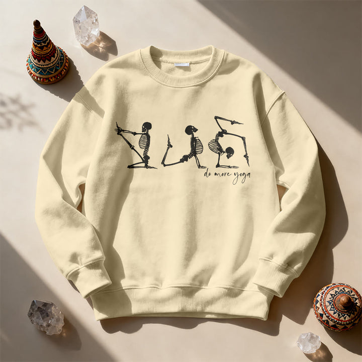 Olivenorma Skeleton Yoga 'Do More Yoga' Motivational Sweatshirt - image 4