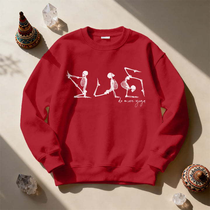 Olivenorma Skeleton Yoga 'Do More Yoga' Motivational Sweatshirt - image 14
