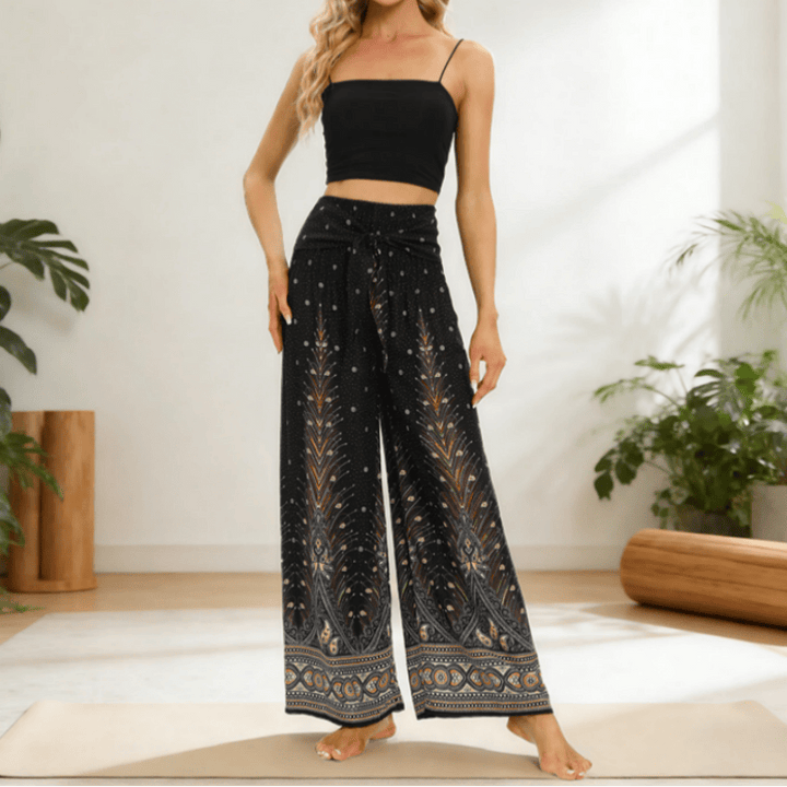 Olivenorma Bohemian Summer Casual Loose Cotton Ethnic Style Relaxed Pants - image 5