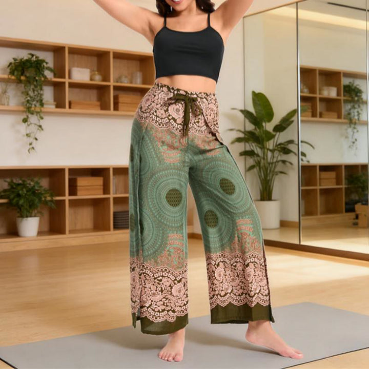 Olivenorma Bohemian Loose Fit Butterfly Print Cotton Summer Casual Pants - image 17