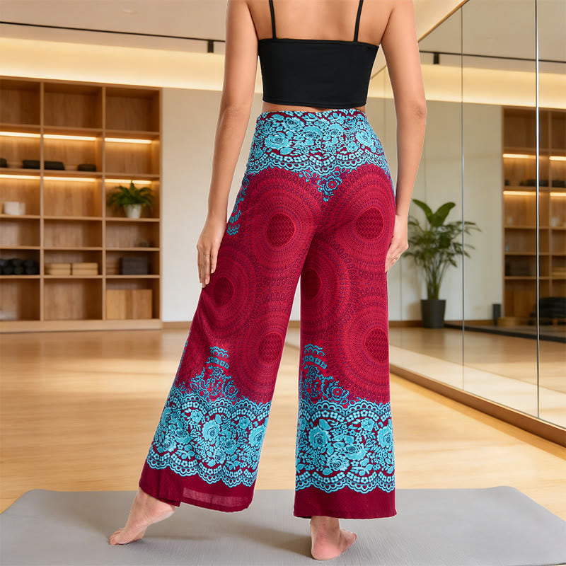 Olivenorma Bohemian Loose Fit Butterfly Print Cotton Summer Casual Pants - image 8