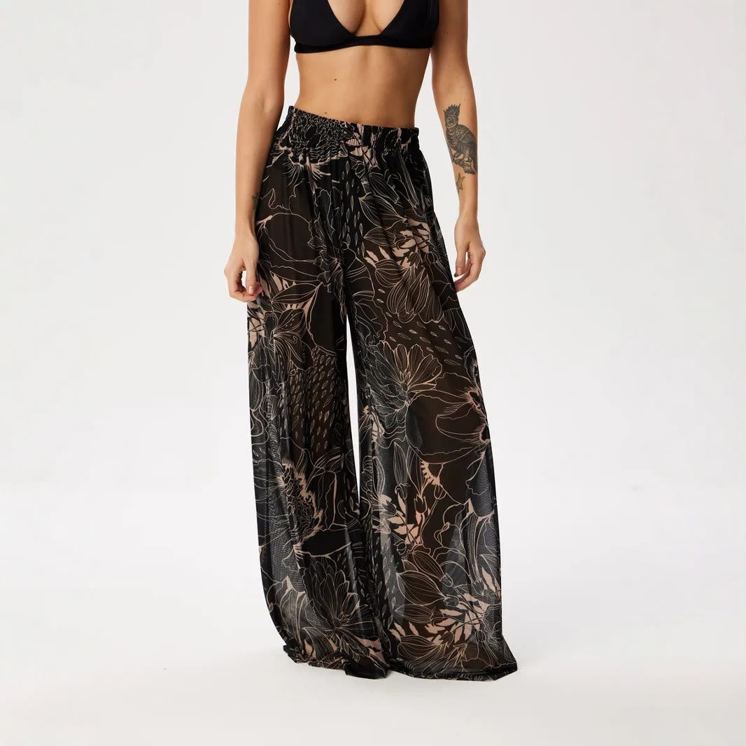 Olivenorma Women's High-Waist Mesh Sun Protection Flowy Wide Leg Pants - image 5