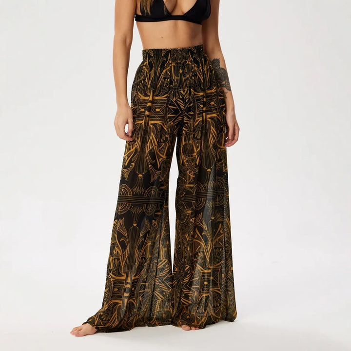 Olivenorma Women's High-Waist Mesh Sun Protection Flowy Wide Leg Pants - image 0