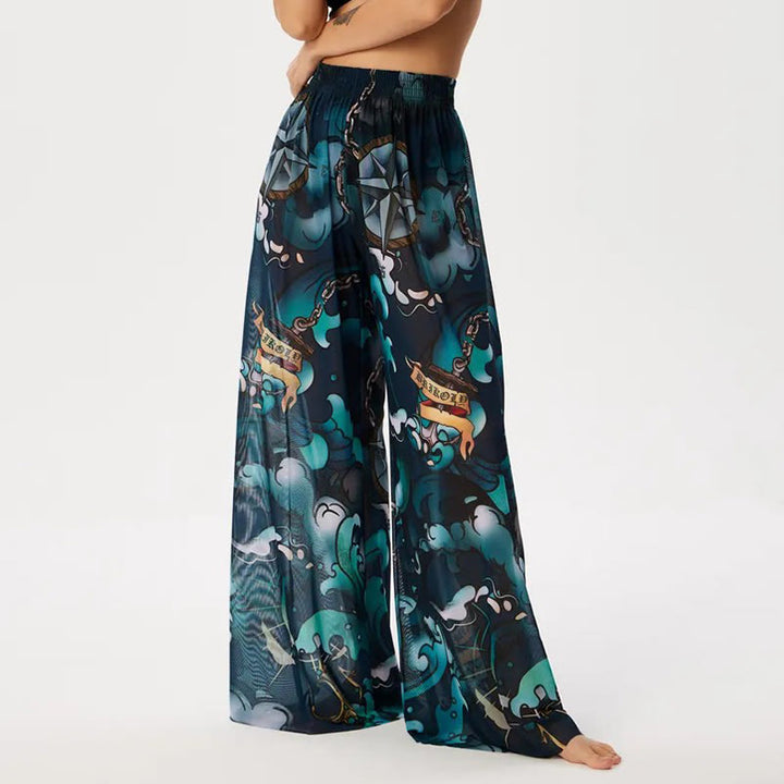 Olivenorma Women's High-Waist Mesh Sun Protection Flowy Wide Leg Pants - Style11 - XL - image 14