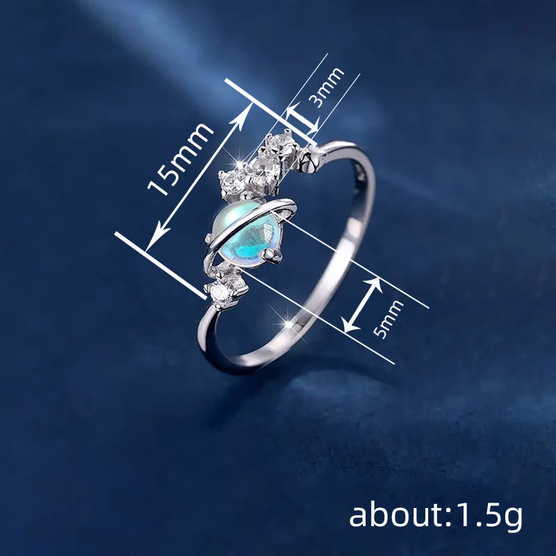 FREE Today: Special Universe Planet Female Moonstone Geometric Ring - image 3