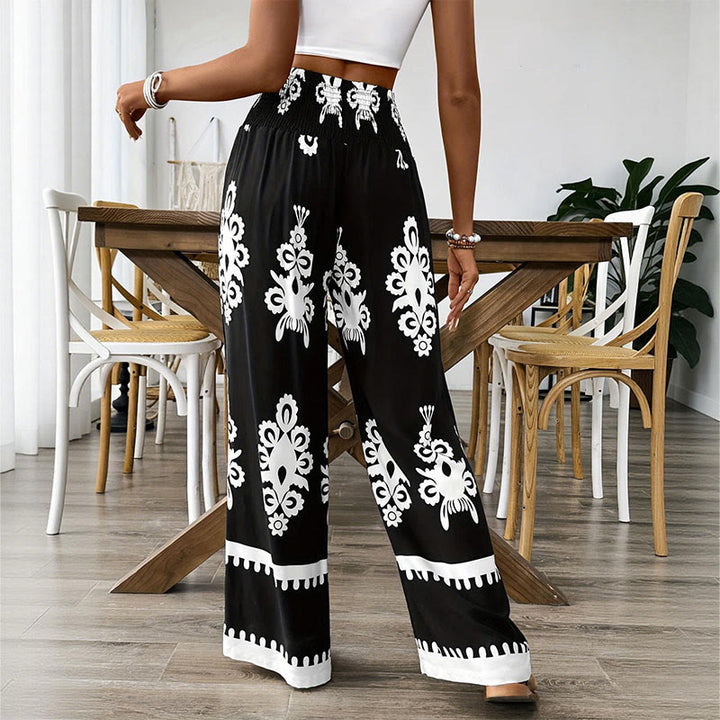 Olivenorma Women's Printed Loose Fit Casual Wide-Leg Comfortable Spring Summer Pants - image 10