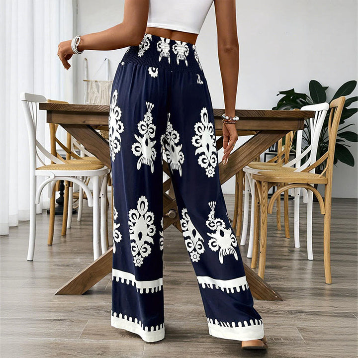 Olivenorma Women's Printed Loose Fit Casual Wide-Leg Comfortable Spring Summer Pants - image 2