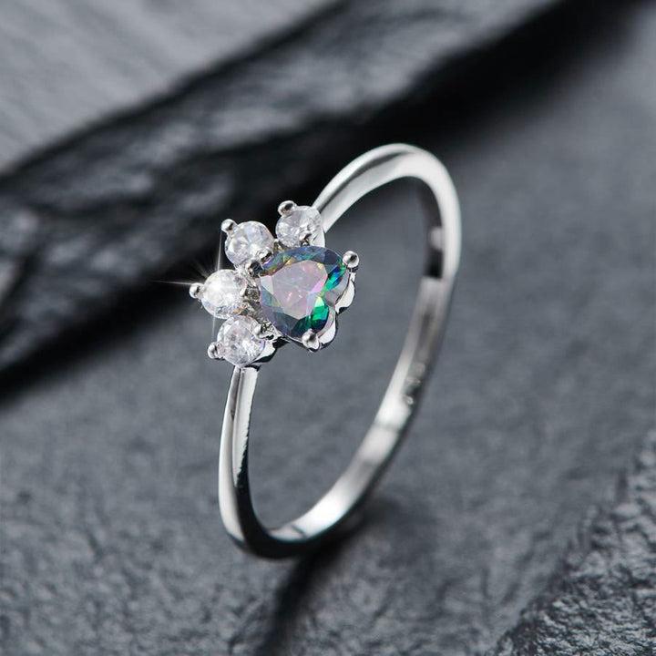 FREE Today: Heart Shaped Opal Zircon Cute Dog Paw Ring - image 19