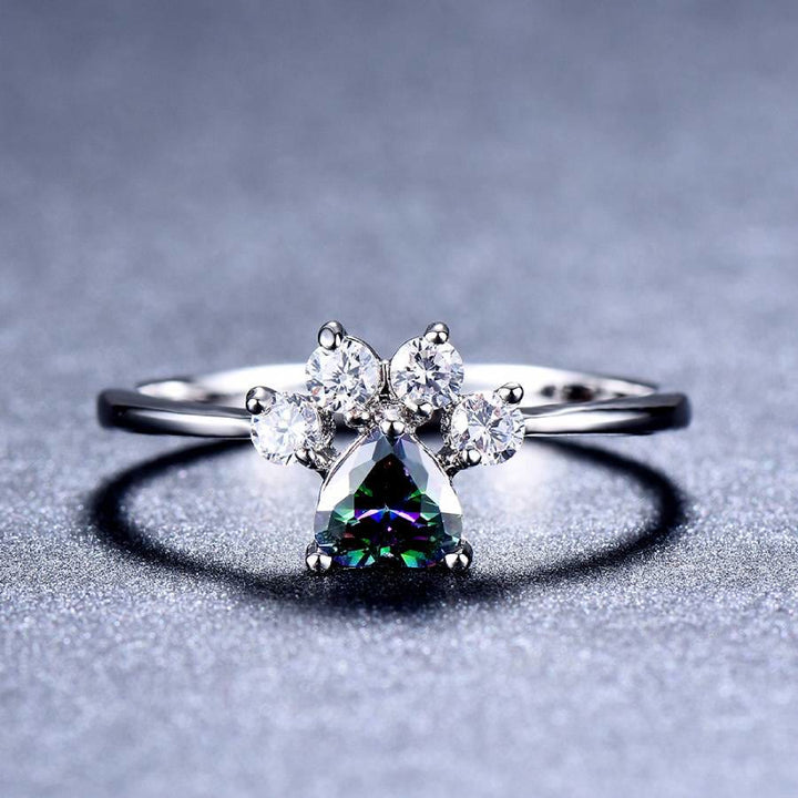 FREE Today: Heart Shaped Opal Zircon Cute Dog Paw Ring - image 17