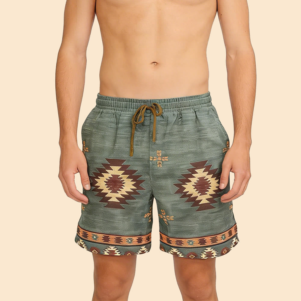 Olivenorma Men's Summer Beach Loose Fit Straight Casual Breathable Short Pants - image 0