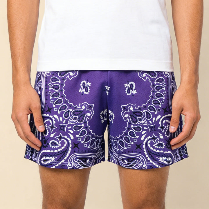 Olivenorma Men's Trendy Summer Printed Athletic Fitness Basketball Running Shorts Pants - image 35